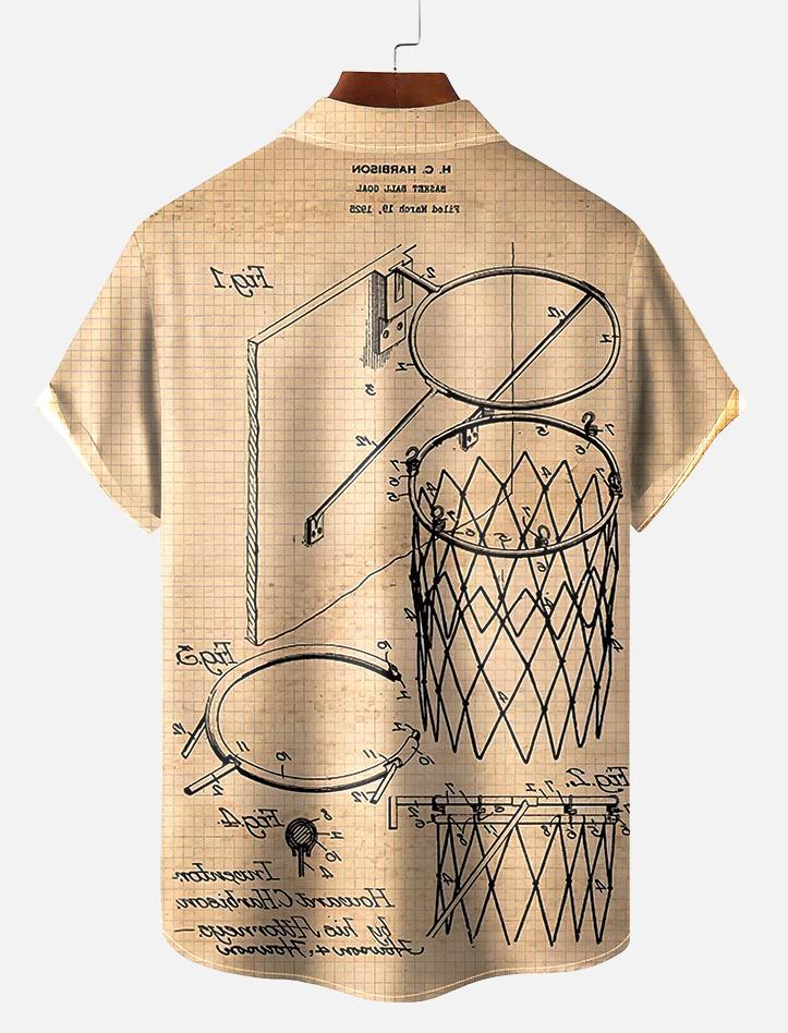 Book Pattern Short Sleeve Shirt
