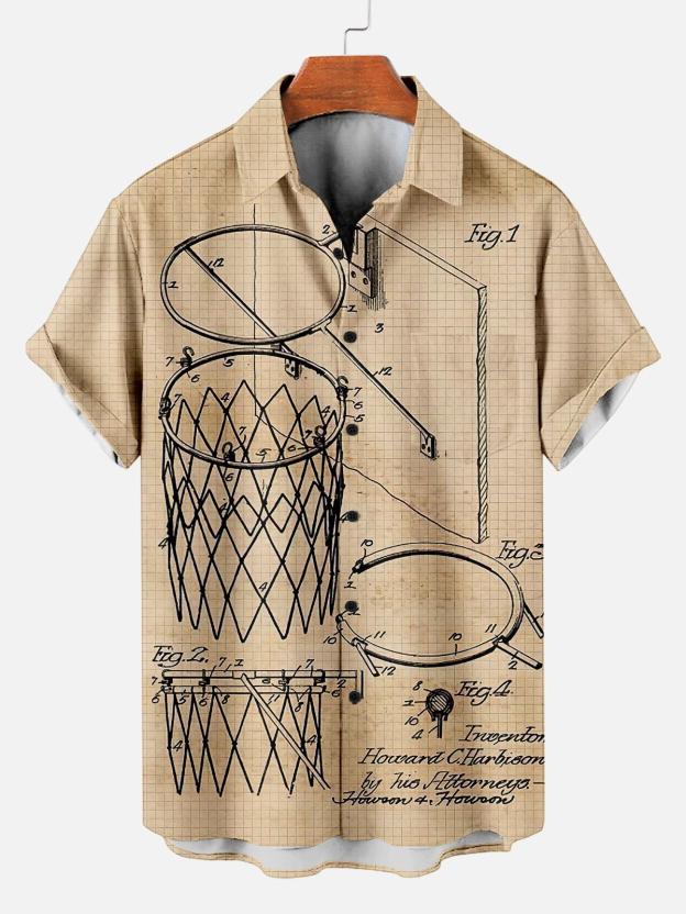 [Copy]Men's Vintage Witch Oil Painting Art Halloween Short Sleeve Shirt