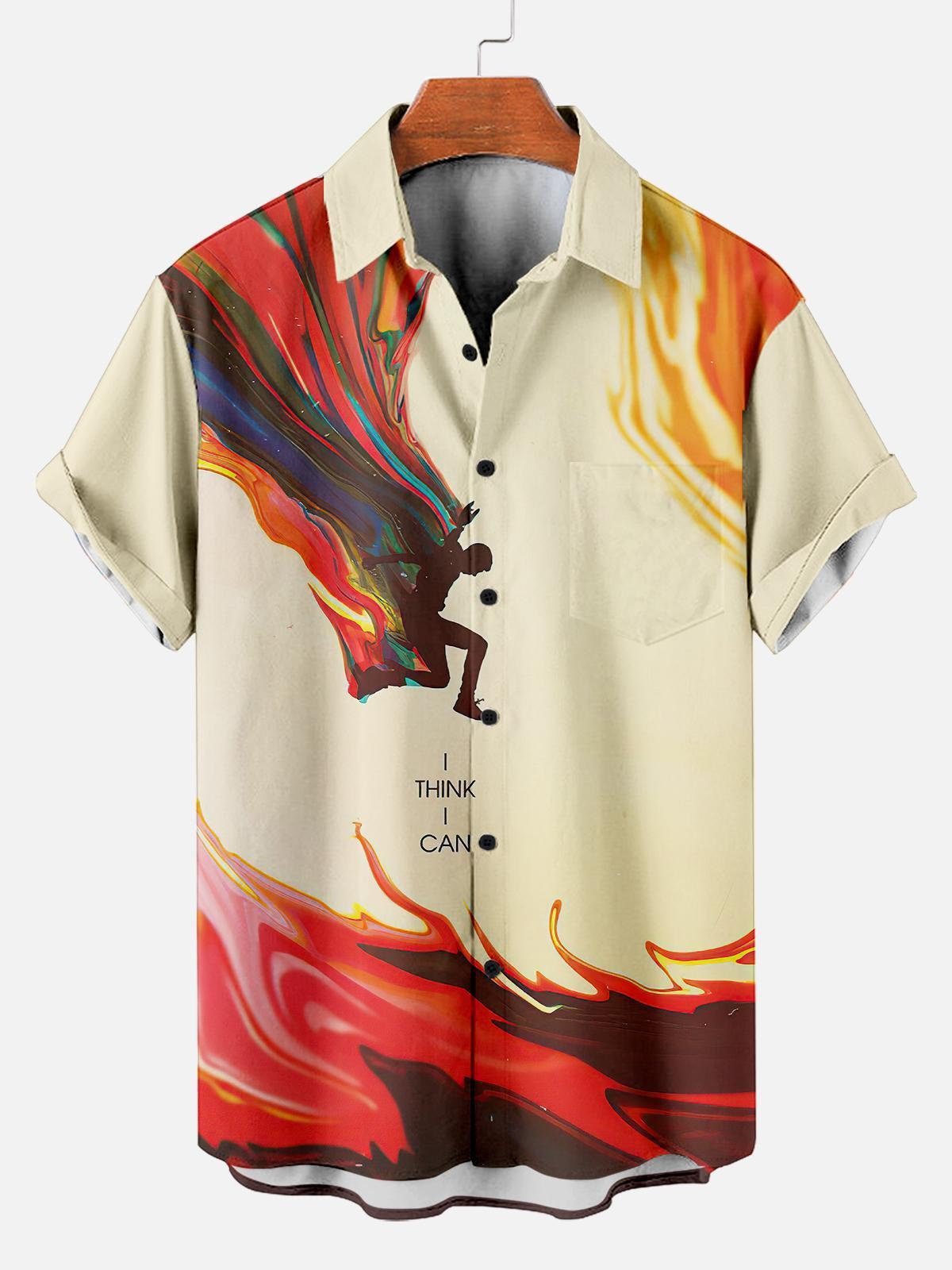 [Copy]Men's Vintage Witch Oil Painting Art Halloween Short Sleeve Shirt