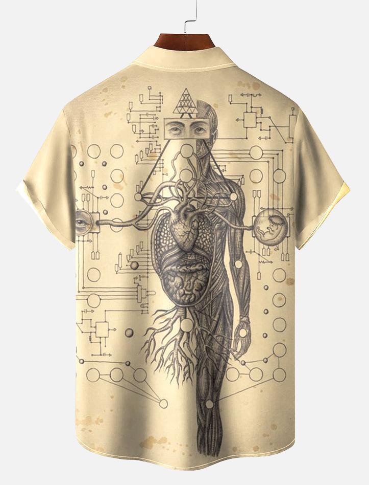 Book Pattern Short Sleeve Shirt