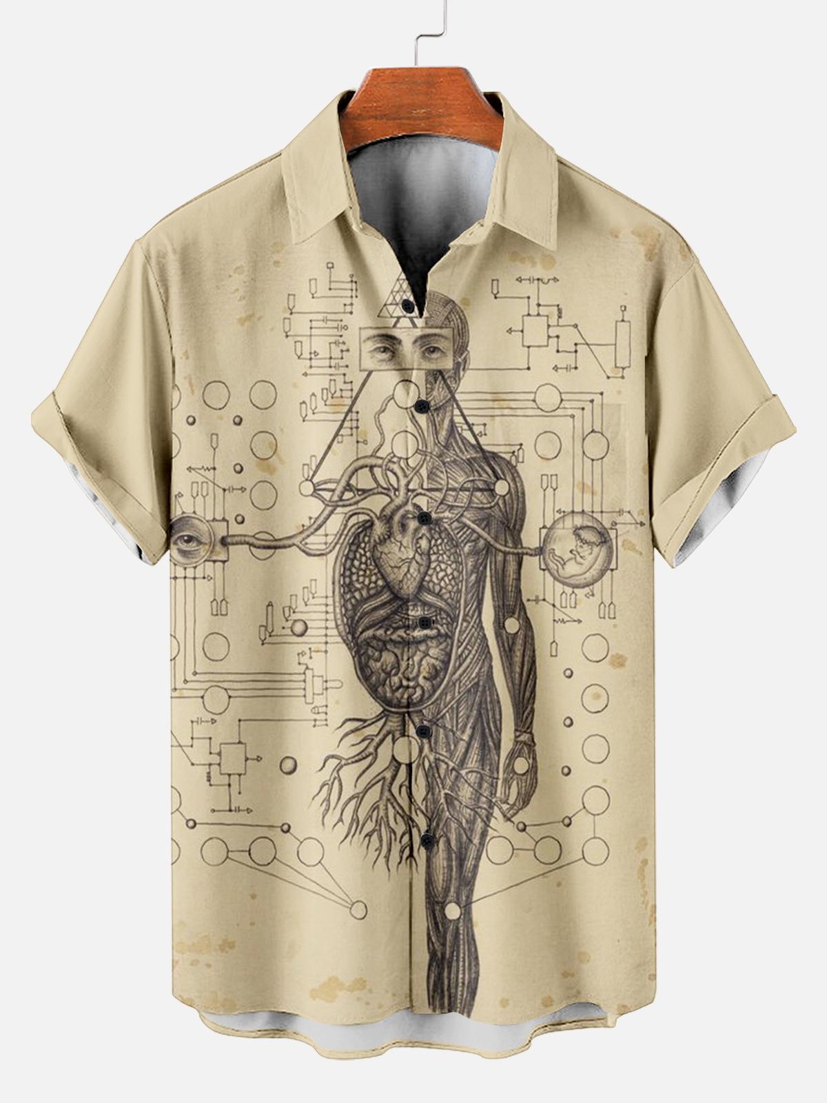 Book Pattern Short Sleeve Shirt