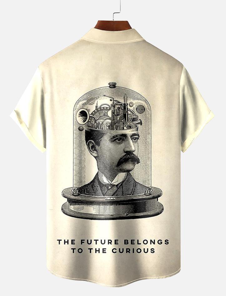 Book Pattern Short Sleeve Shirt