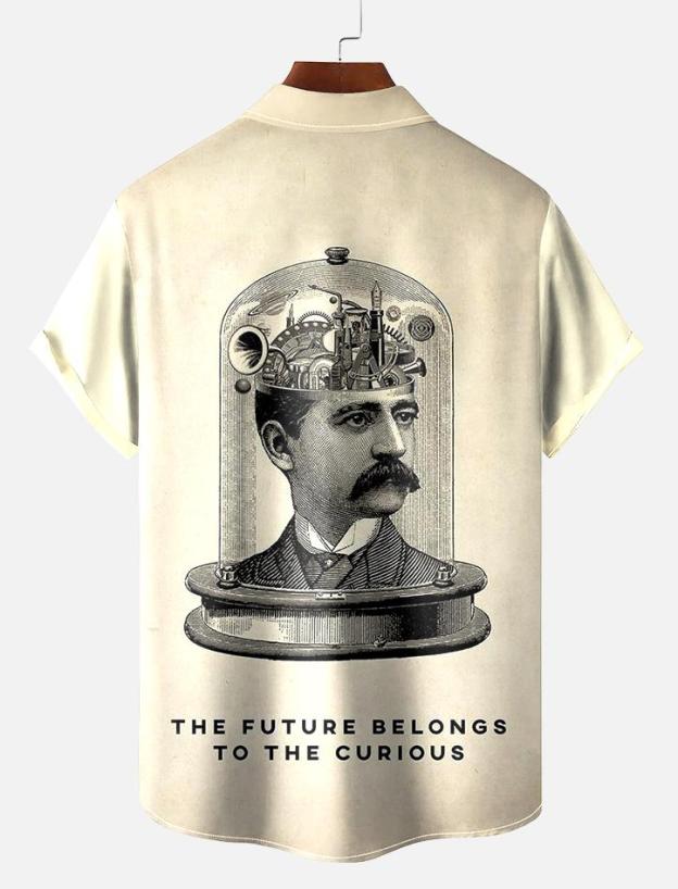 Book Pattern Short Sleeve Shirt