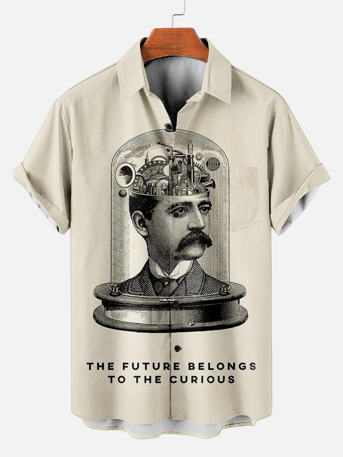 Book Pattern Short Sleeve Shirt