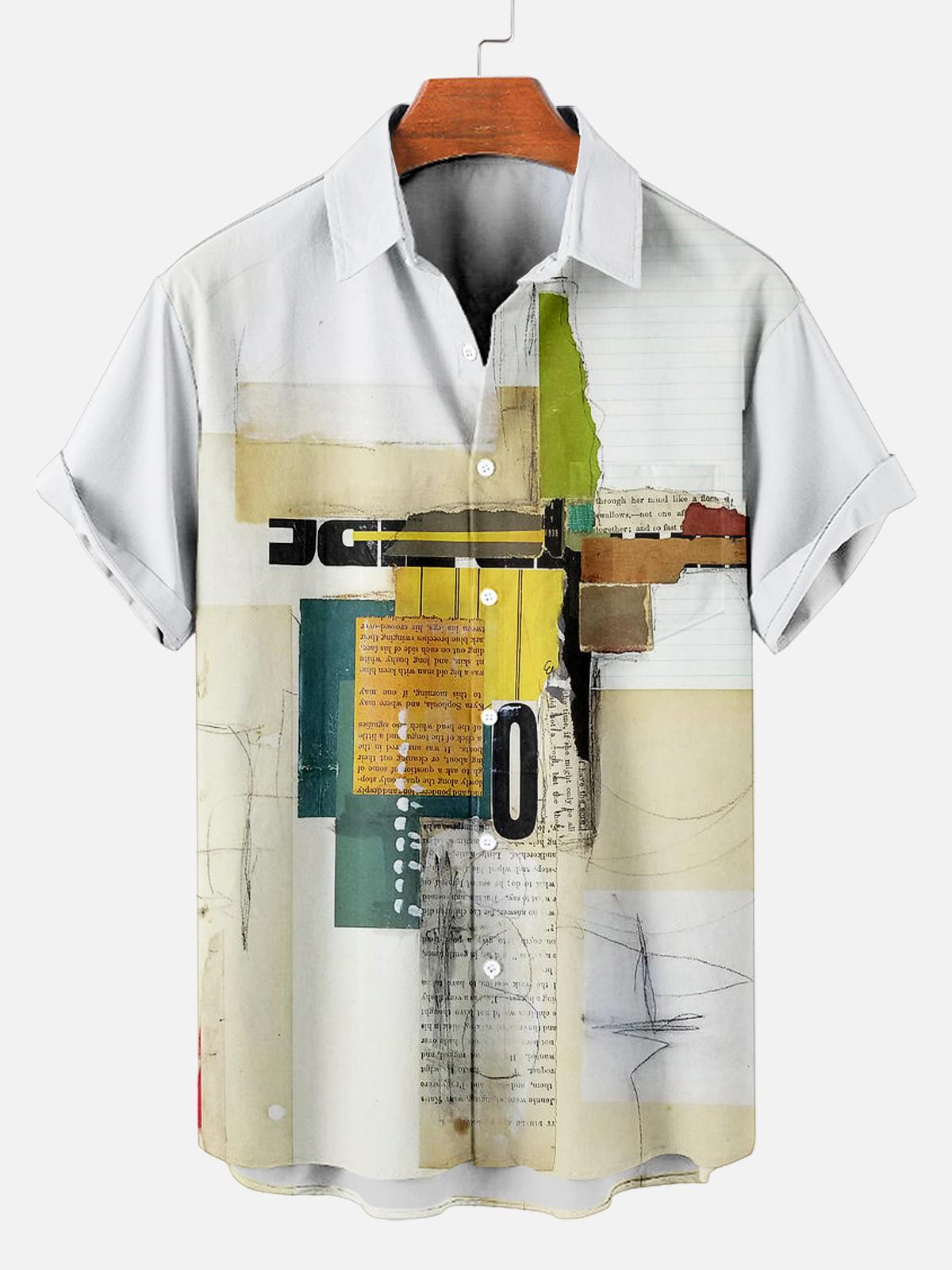 [Copy]Men's Vintage Witch Oil Painting Art Halloween Short Sleeve Shirt