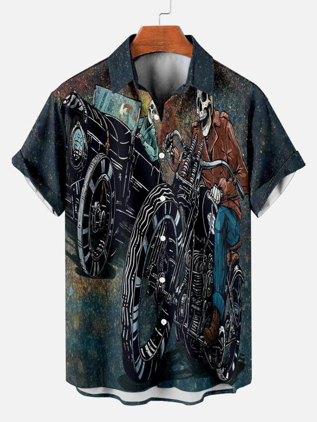 Men's Hawaiian Fun Little Yellow Duck Holiday Casual Short Sleeve Shir