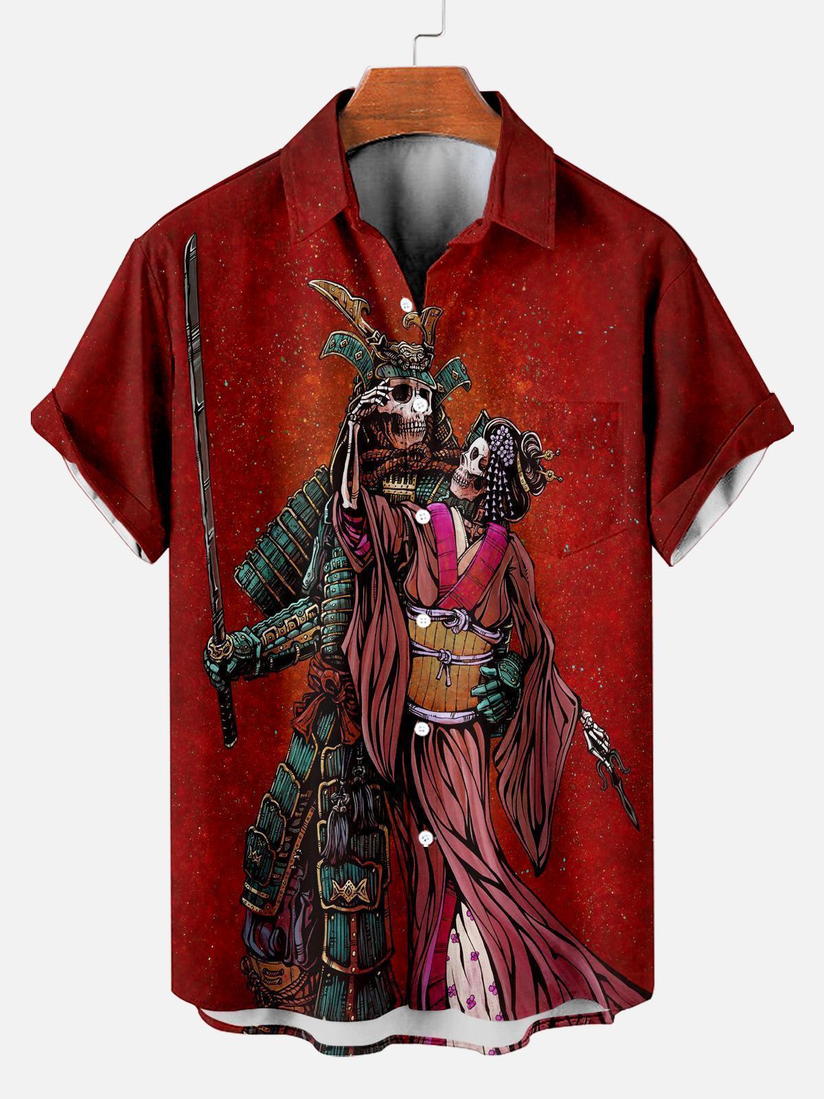 Men's Hawaiian Fun Little Yellow Duck Holiday Casual Short Sleeve Shir