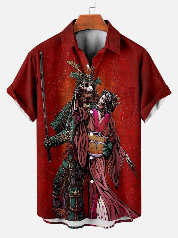 Men's Hawaiian Fun Little Yellow Duck Holiday Casual Short Sleeve Shir