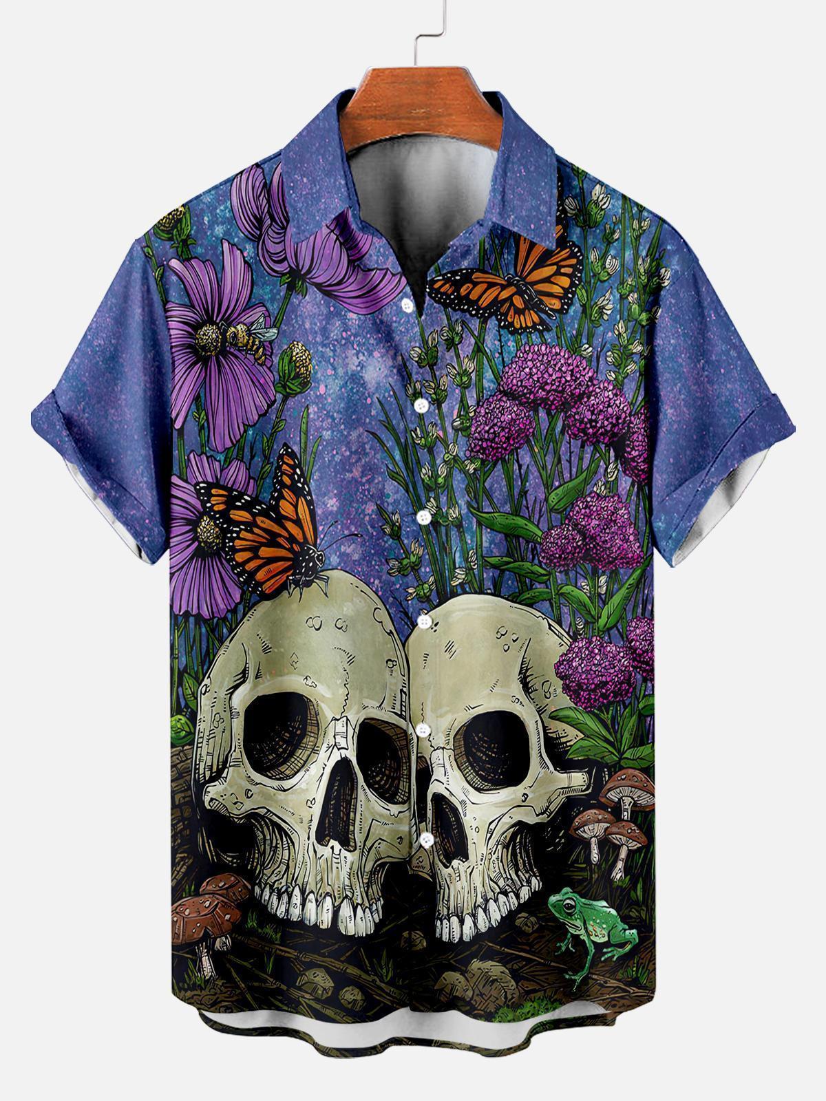 Men's Hawaiian Fun Little Yellow Duck Holiday Casual Short Sleeve Shir