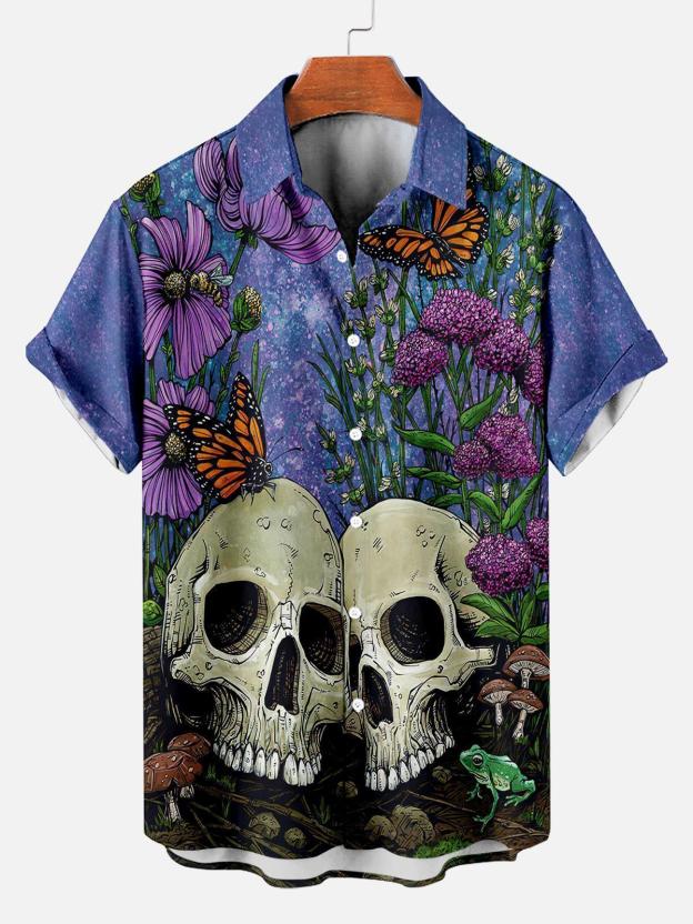 Men's Hawaiian Fun Little Yellow Duck Holiday Casual Short Sleeve Shir