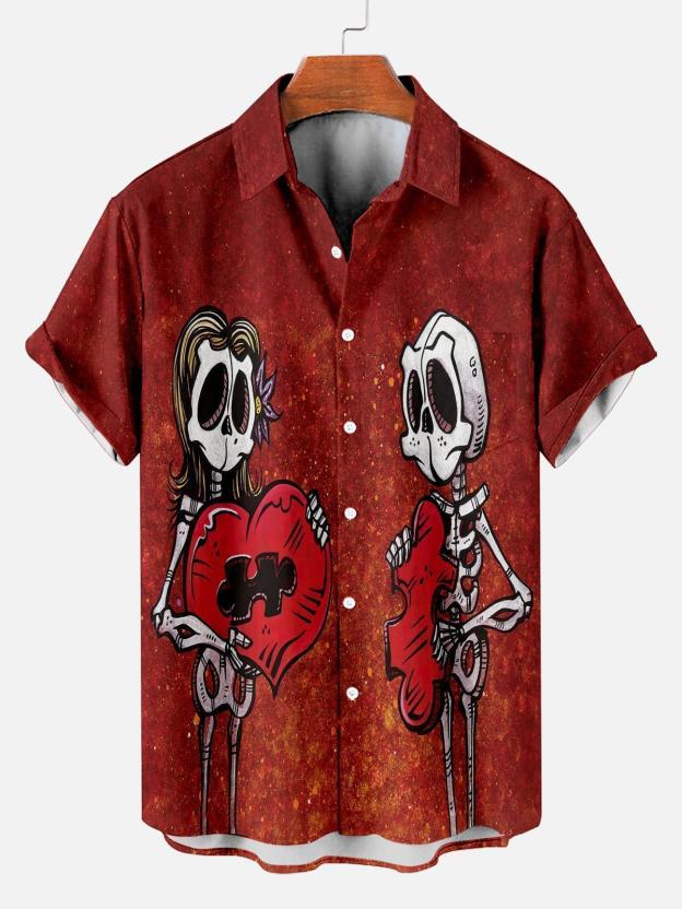 Men's Hawaiian Fun Little Yellow Duck Holiday Casual Short Sleeve Shir