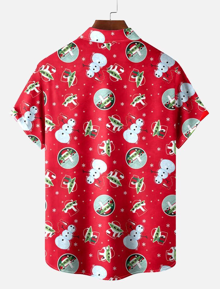 Men's Christmas Printed Short Sleeve Shirt
