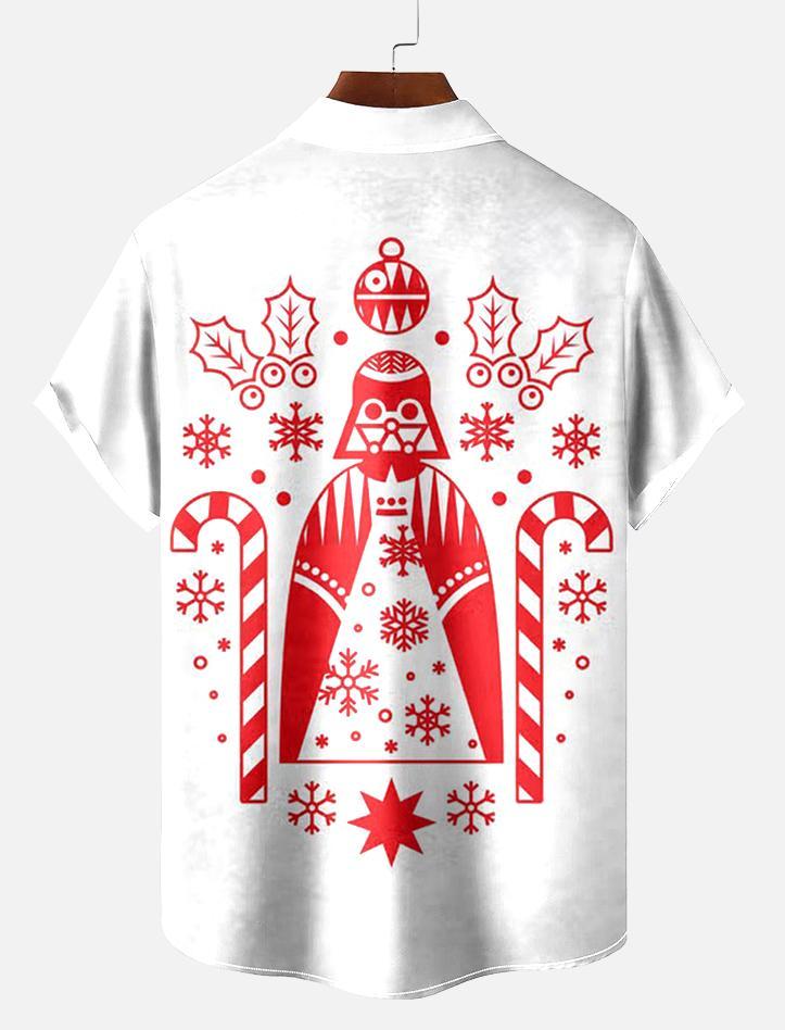 Men's Christmas Printed Short Sleeve Shirt
