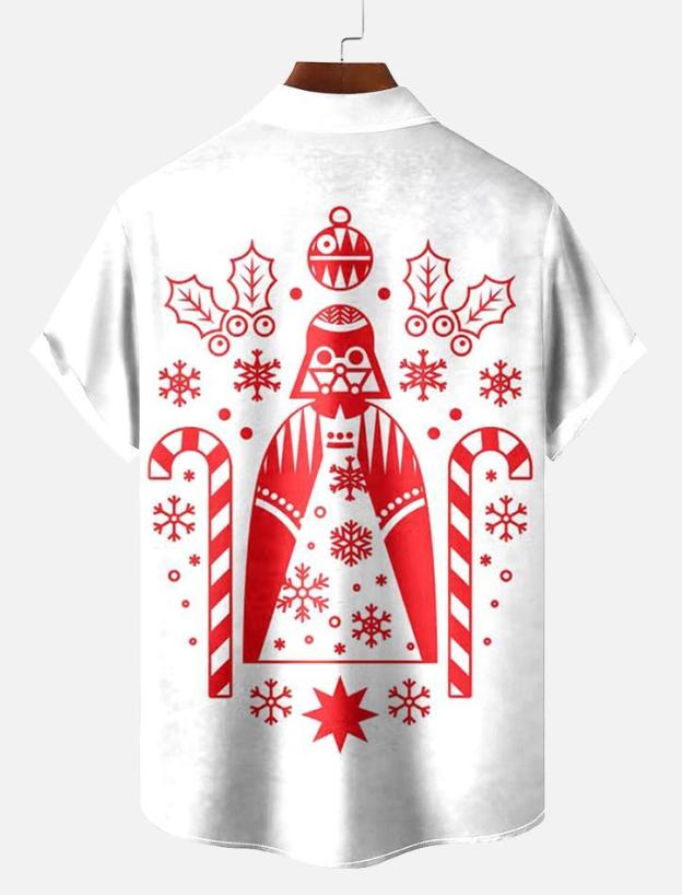 Men's Christmas Printed Short Sleeve Shirt