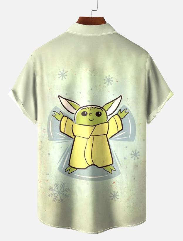 Men's Christmas Printed Short Sleeve Shirt