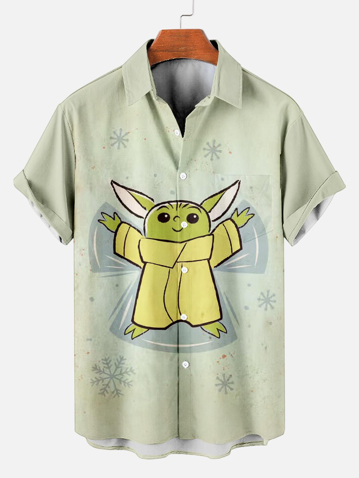 Men's Christmas Printed Short Sleeve Shirt