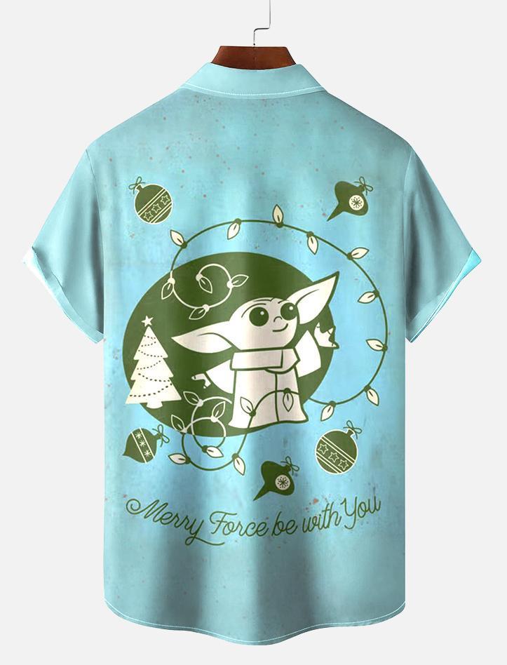 Men's Christmas Printed Short Sleeve Shirt