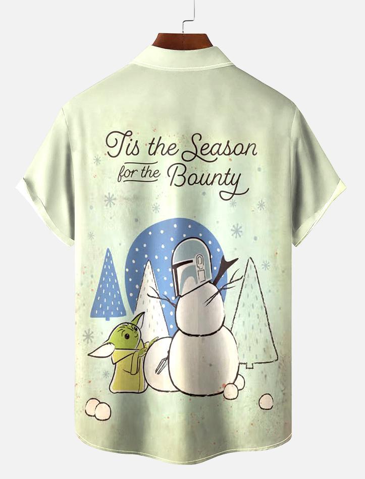 Men's Christmas Printed Short Sleeve Shirt