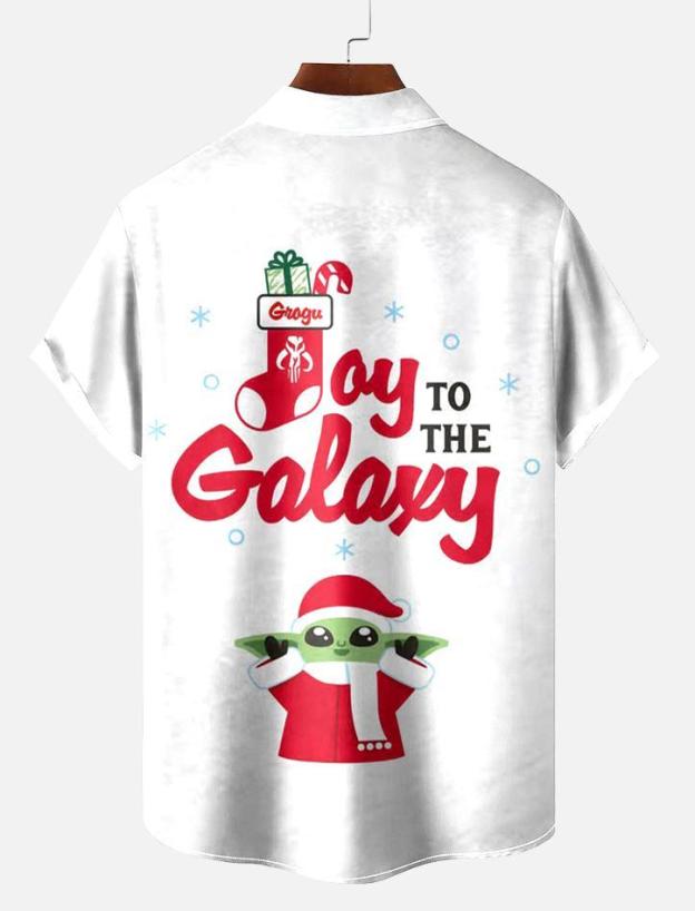 Men's Christmas Printed Short Sleeve Shirt