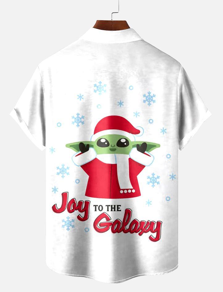 Men's Christmas Printed Short Sleeve Shirt
