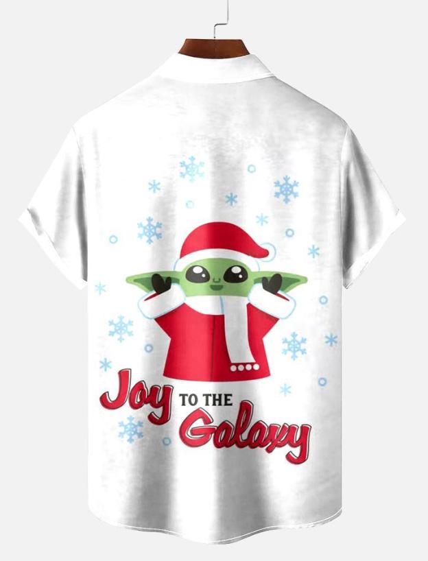 Men's Christmas Printed Short Sleeve Shirt