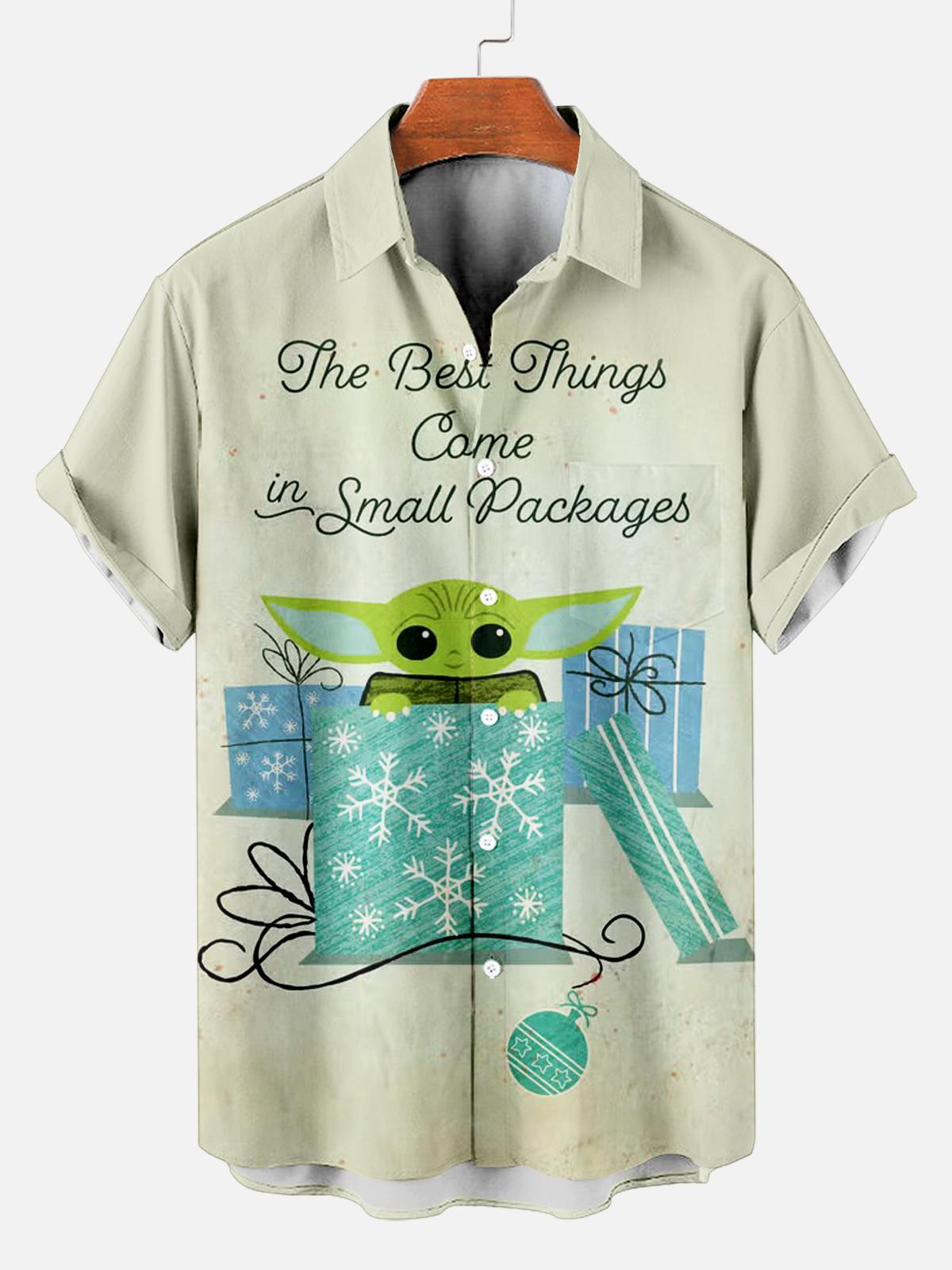 Men's Christmas Printed Short Sleeve Shirt