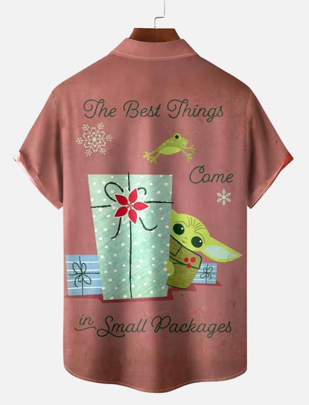 Men's Christmas Printed Short Sleeve Shirt