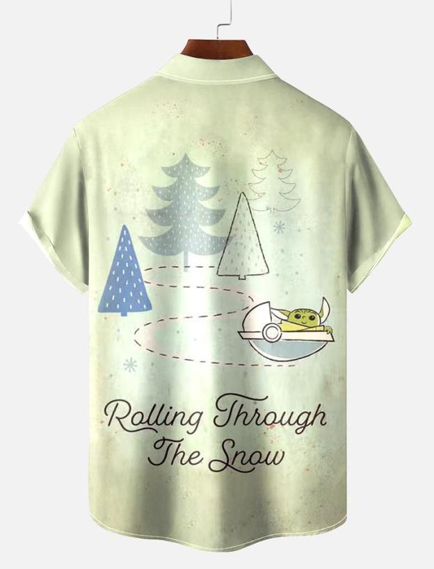 Men's Christmas Printed Short Sleeve Shirt