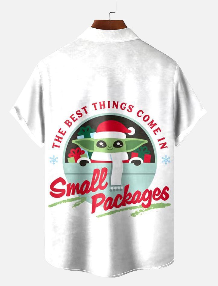 Men's Christmas Printed Short Sleeve Shirt