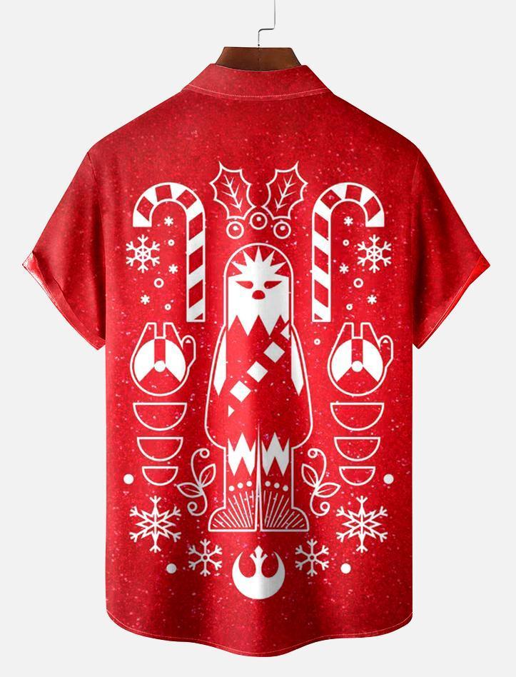Men's Christmas Printed Short Sleeve Shirt