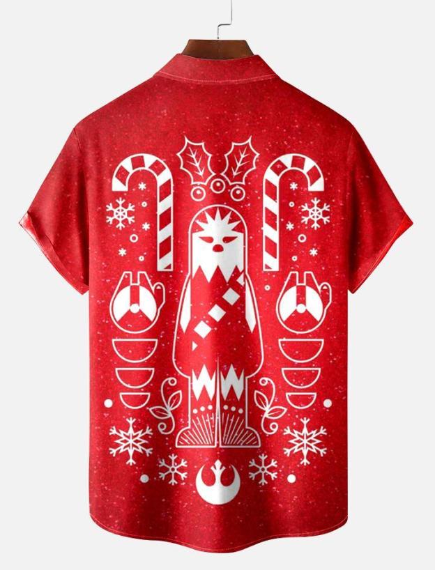 Men's Christmas Printed Short Sleeve Shirt