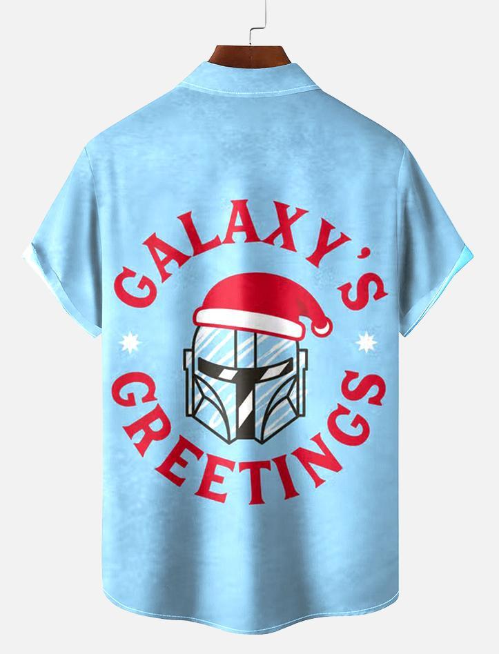 Men's Christmas Printed Short Sleeve Shirt