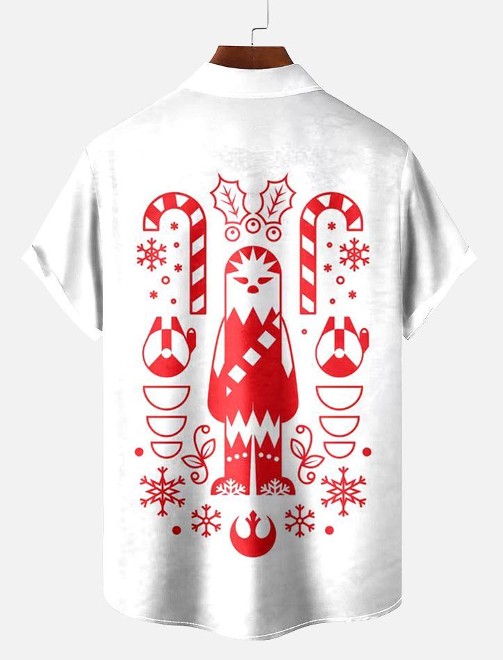 Men's Christmas Printed Short Sleeve Shirt