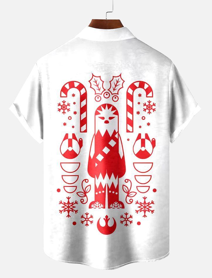 Men's Christmas Printed Short Sleeve Shirt