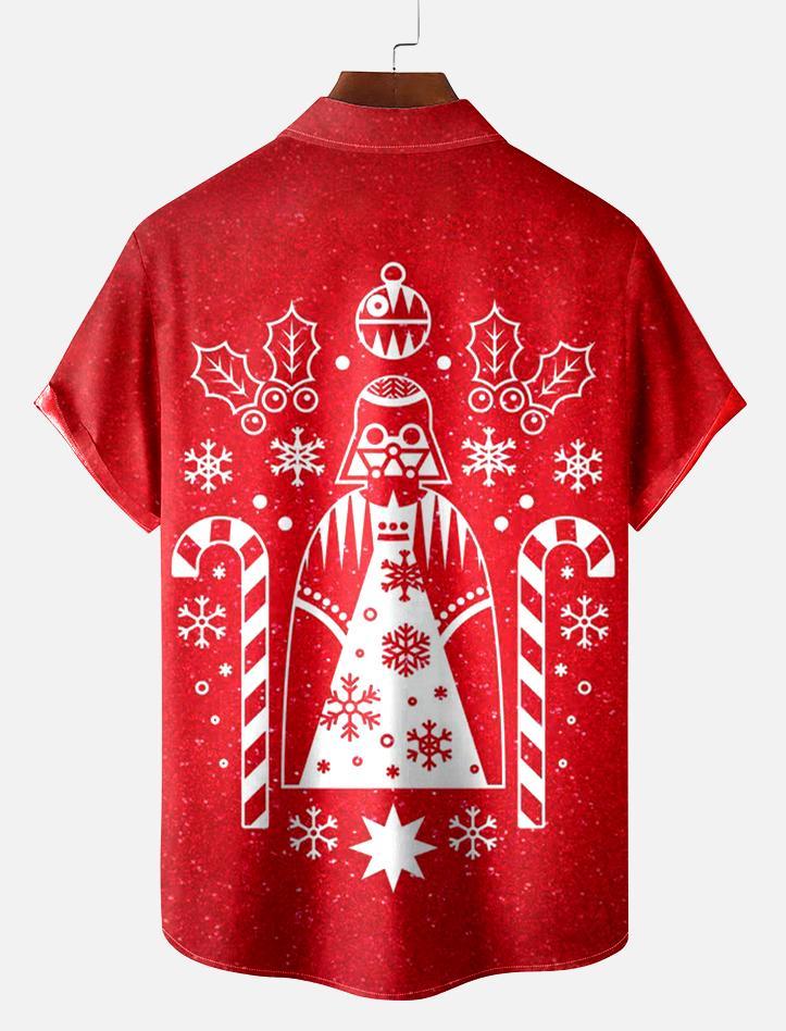 Men's Christmas Printed Short Sleeve Shirt