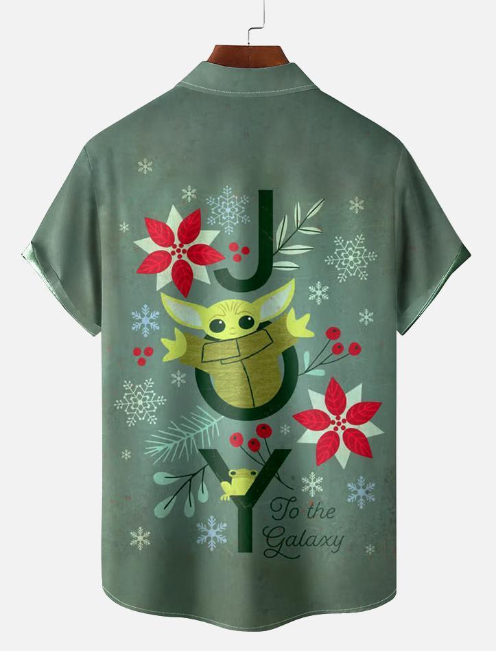 Men's Christmas Printed Short Sleeve Shirt
