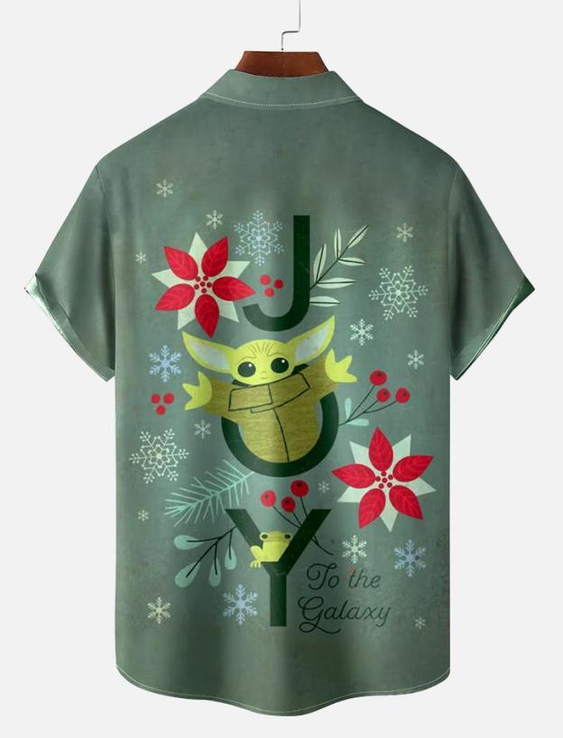 Men's Christmas Printed Short Sleeve Shirt