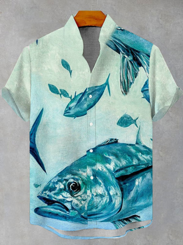 Ocean Creature Graphic Short Sleeve Shirt
