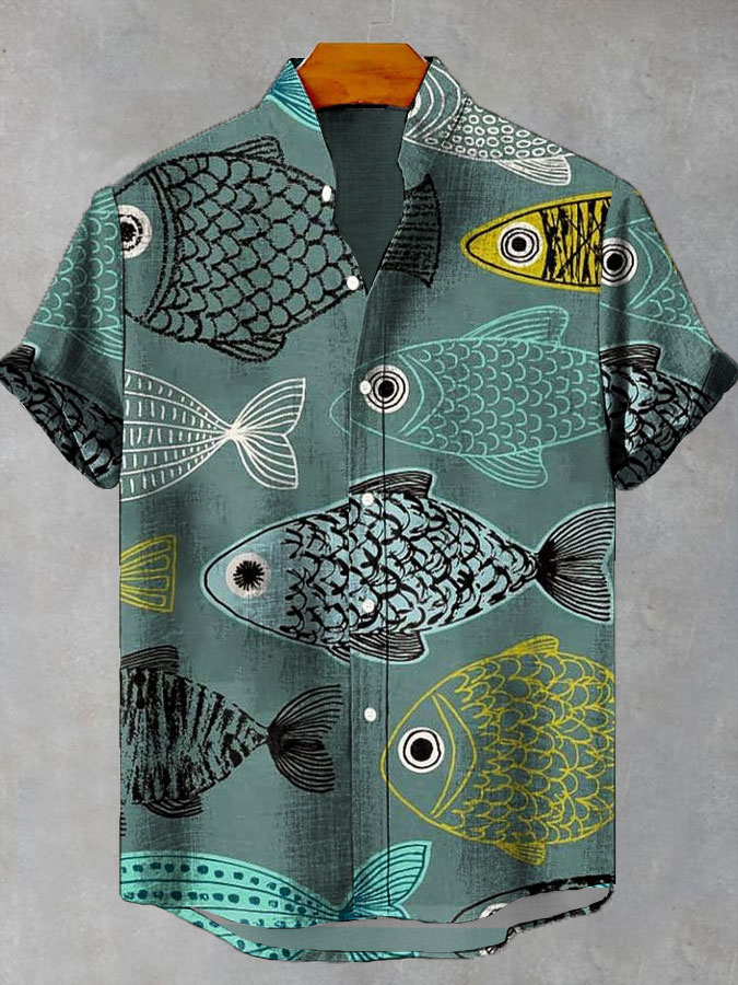 Ocean Creature Graphic Short Sleeve Shirt