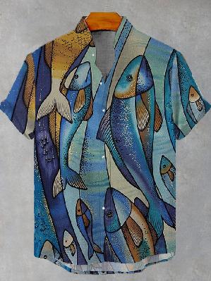 Ocean Creature Graphic Short Sleeve Shirt