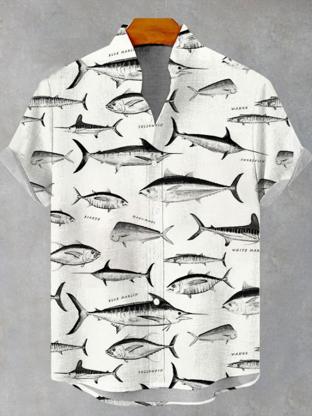 Ocean Creature Graphic Short Sleeve Shirt