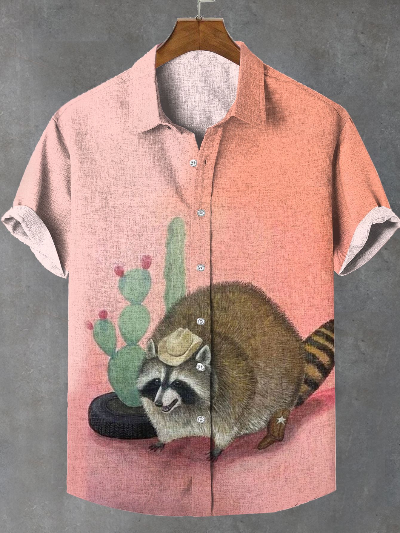animal graphic short sleeve shirt