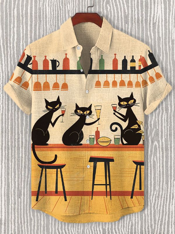 animal graphic short sleeve shirt