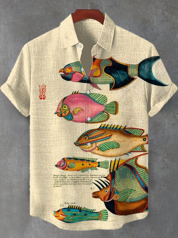 Ocean Creature Graphic Short Sleeve Shirt