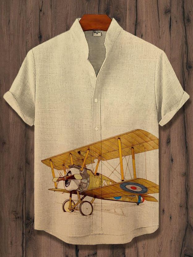 Men's Hawaiian Fun Little Yellow Duck Holiday Casual Short Sleeve Shir