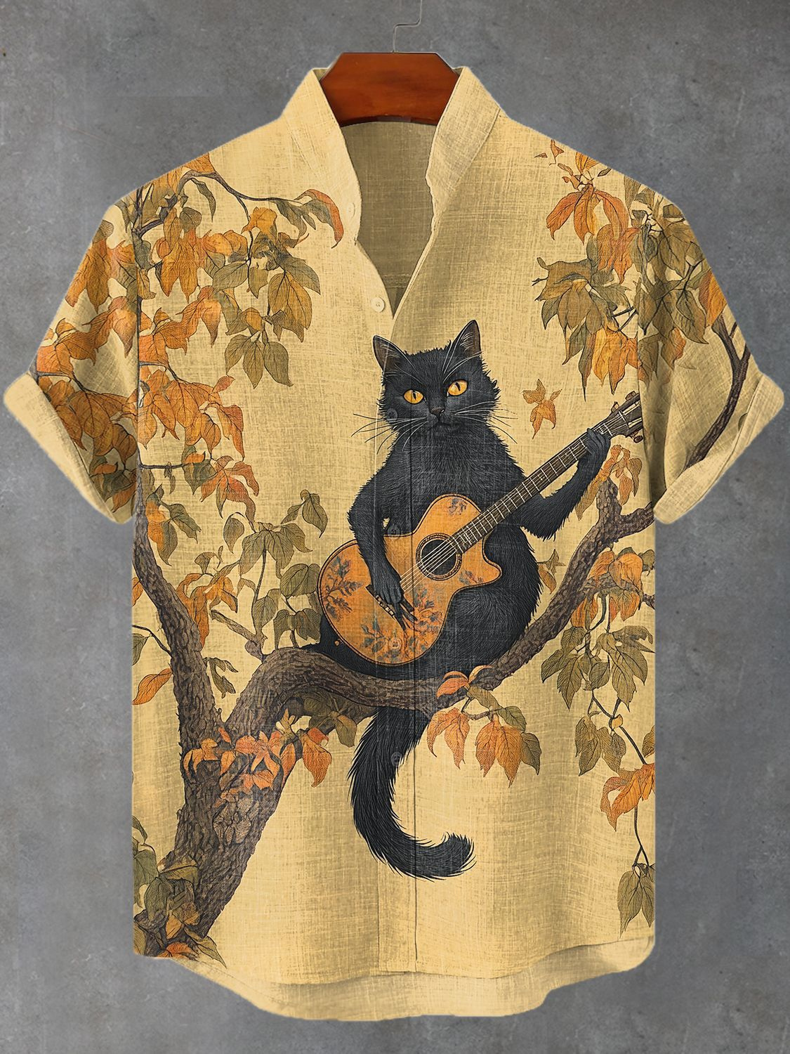 Stylish Blue Print Cotton Linen Shirt