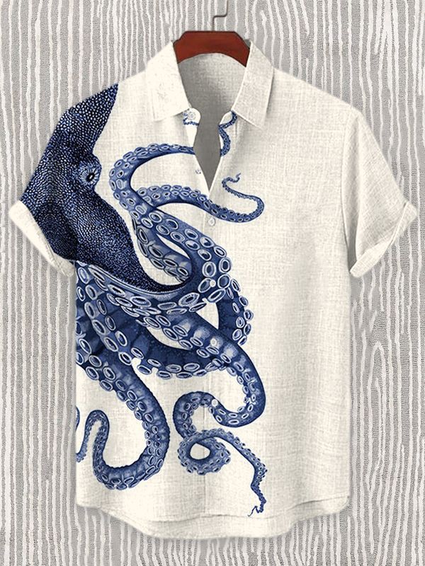 Ocean Creature Graphic Short Sleeve Shirt