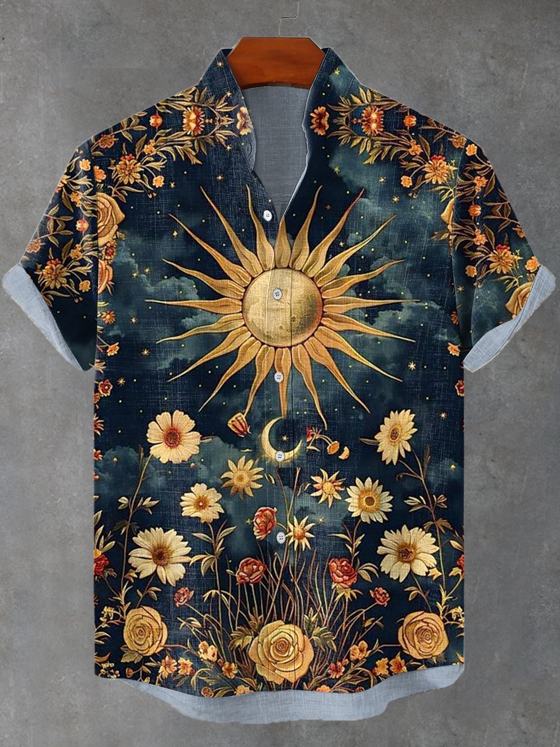 Men's Retro Ethnic Tribal Short Sleeve Shirt