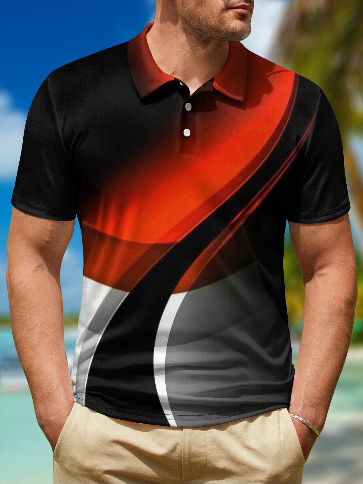 Golf Polo Simple Short Sleeve Lapel POLO Shirt