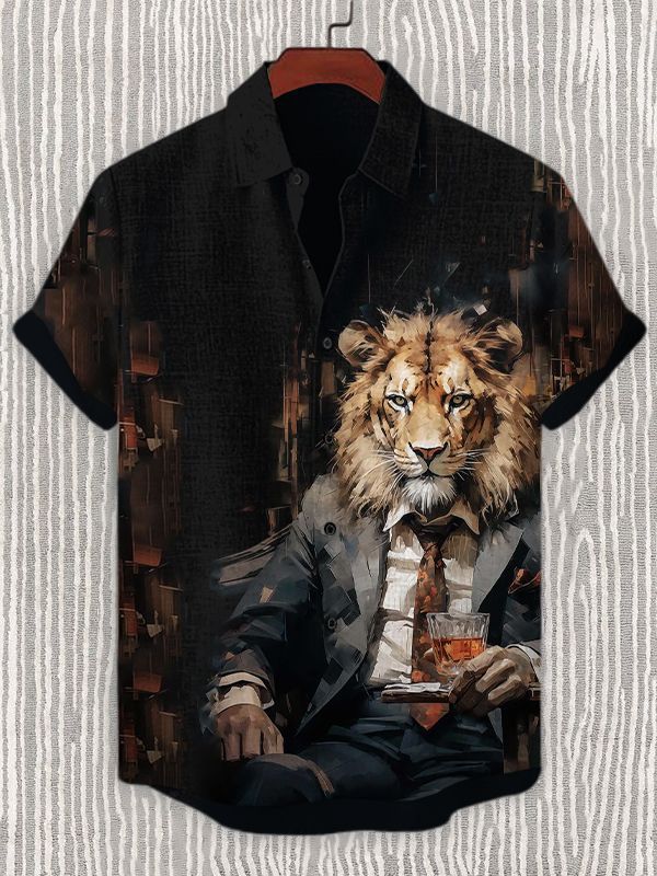 Animal Graphic Short Sleeve Shirt